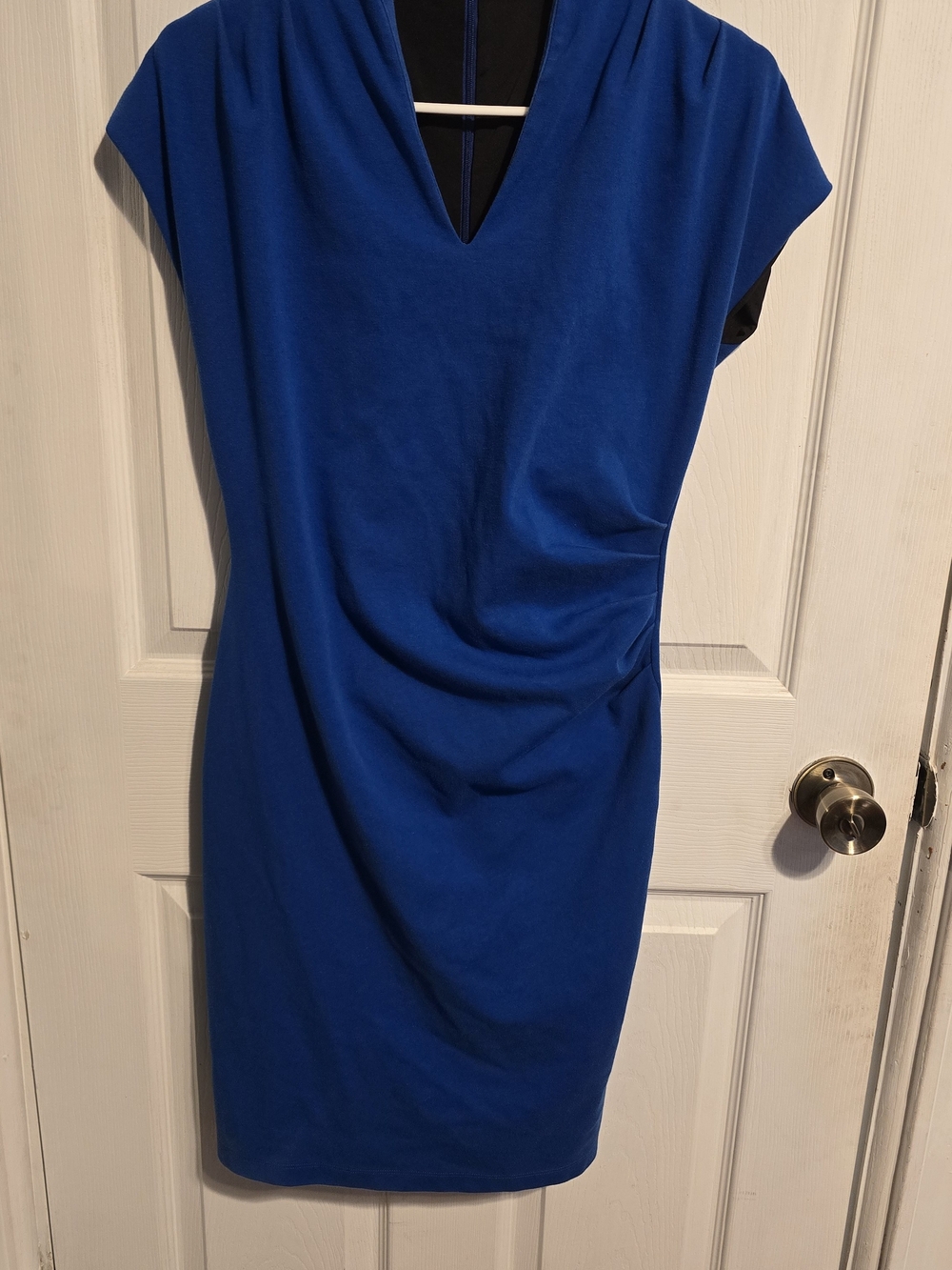 Source Unknown Royal Blue V-Neck Cap Sleeve Dress